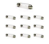 CARALL 10 Pezzi Lampadine Alogene 24V Per Camion (Siluro T11 C10W 41mm 24V 10W)