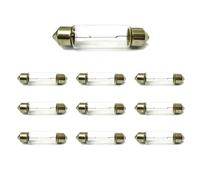 CARALL 10 Pezzi Lampadine Alogene 24V Per Camion (Siluro T11 SV8,5 C5W 36mm 24V 5W)