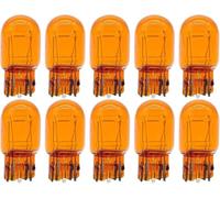 CARALL 10 Pezzi Lampadine Alogene T20 W21/5W 7443 12V 21/5W Arancione, Ricambi Lampade 12V Per Auto e Moto