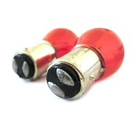 CARALL 2 Pezzi di Lampade Alogena 12V Per Auto (P21/5W BAZ15D Asimmetrica 12V 21/5W Rosso)