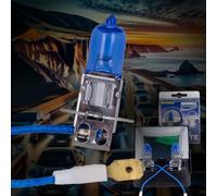 CARALL 2 Pezzi Lampade Alogene 24V Per Camion, Bianche ad Effetto Xenon (H3 24V 70W PK22s)