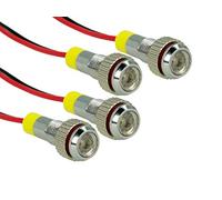 CARALL PL0624F 4 Pezzi Mini Viti Lampada Led Screw Con Filo Rondella 24V Bianco 6000K Luci Spia Per Camion Barca Trattore