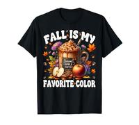 Caramel Apple Coffee Mug Graphic Fall Is My Favorite Color Maglietta