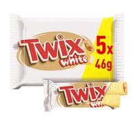 Caramel WhiteChocolate Bar, Twix , White Limited Edition 5 x 2 x 23g, Peso totale 230 grammi