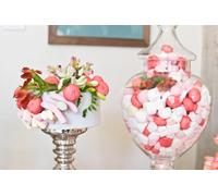 CARAMELLATA SOLO MARSHMALLOW ROSA -BIANCO BIMBA-BATTESIMO -NASCITA - COMPLEANNO