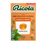 ITDSTORE - Caramelle Ricola in Astuccio - 12 Astucci di caramelle da 50g - Senza Zucchero- Senza Glutine e Senza Lattosio (Arancia Menta)