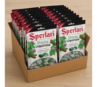 Caramelle Dure Ripiene Menta e Liquirizia - Gusto Intenso e Rinfrescante - Confezione da 18 x 150g - Senza Coloranti Artificiali - Made in Italy - Perfette per Casa, Ufficio o Reception