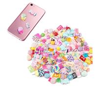 Caramelle finte, 100 pezzi Falsi false, dolci di caramelle miste impostano graziose perle in resina piatta che producono forniture per scrapbooking fai -da -te, colori e forme assortite, gumdrops di