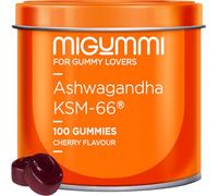 Caramelle Gommose di Ashwagandha - 100 Caramelle Gusto Ciliegia - Withania Somnifera - Ashwagandha KSM-66 - Ansia, Stress, Rilassamento Naturale - Energia e Vitalità - Vegan - Senza glutine