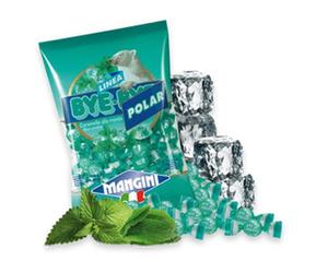 Caramelle Menta Polare Linea Bye Bye Mangini kg 1 Caramelle dure con oli essenziali di Menta del Piemonte