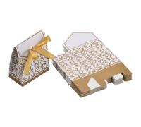 Caramelle Scatole,100pz con Nastro 3.3 x 2.6 ",Oro Tono