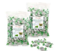Caramelle Stevia Balsamiche Gocce di Pino Senza Zucchero 1KG (2 buste da 500g caduna)
