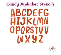 Caramelle Stile Dalla a Z Lettera Modelli Stencil per Cucito E Artigianato