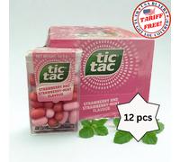 Caramelle Tic Tac al gusto di fragola e menta 14,5 g T30 12 pezzi - 1 scatola
