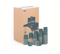 Caramont, 4 Oz 500 Bicchieri Espresso in cartone con agitatori in legno, ecologici e usa e getta, resistenti al calore, cartone di qualità, ideali per tutte le bevande calde; caffè, tè, cioccolato