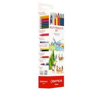 Caran d`Ache 3000.416 - Set multiuso Swisscolor, 16 pezzi in scatola di metallo