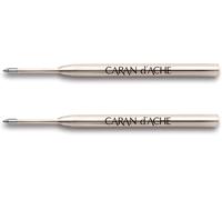 Caran d' Ache Goliath - Ricarica per penna a sfera, colore: blu, confezione da 2 pezzi