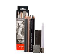 Caran d-Ache Graphite Line, set per schizzi multi-tecnica, 11 strumenti artistici + 1 scatola metallica extra large