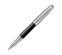 Caran d' Ache Leman placcato argento bicolore - Penna roller, nero Penna a sfera Black