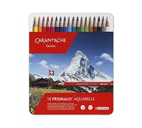 CARAN D'ACHE - PRISMALO - SCATOLA IN METALLO 18 MATITE COLORATE - PASTELLI