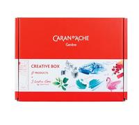 Caran d’Ache Scatola rossa in cartone, inclusa una custodia in metallo rossa con l'assortimento della gamma classica, 3000.023