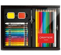 Caran D'Ache 12 Neocolor II + 12 Swisscolor Matite Pennello & 2 Pittura