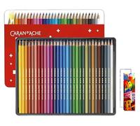 CARAN D'ACHE 30 Matite Colorate Permanenti Swisscolor e 2 Carte
