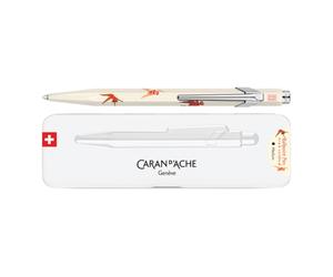 CARAN D'ACHE 849 Nina Cosford Ballpoint Pen Light Cream Aluminium Hexagonal Spec