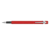 Caran d'Ache 849 - Penna stilografica in metallo, pennino B, colore: Rosso opaco