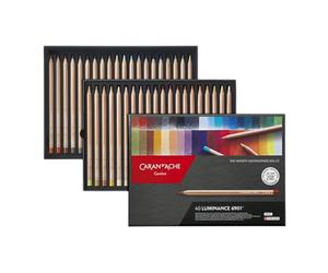 Caran d'Ache Artist Luminance 6901 - Set di matite colorate, 40 pezzi, colori assortiti, multicolore