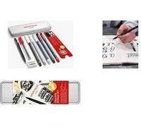Caran d'Ache RYLSEE 3000.323 - Set di lettering + 1 corso creativo online in custodia in metallo grigio
