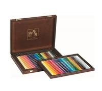 Caran d'Ache - Custodia in legno con 30 Supracolor Soft + 30 penne Pablo