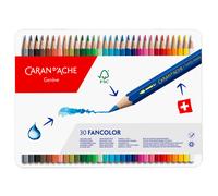 Caran D'Ache Fancolor 30 Idrosolubile Colore Matite Bozzetti Artista Teglia Set