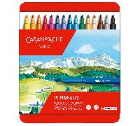 Caran D'Ache Fibralo 15 Punta IN Pennarelli Artista Colore Metallo Teglia Set