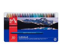 Caran d'Ache - FIBRALO 185.330 - Assortimento 30 Pennarelli Colorati con Scatola in Metallo