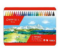 Caran D'Ache Fibralo 24 Punta IN Pennarelli Artista Colore Metallo Teglia Set