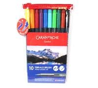 Caran d'Ache Fibralo Pennelli con Punta in Fibra Set da 10