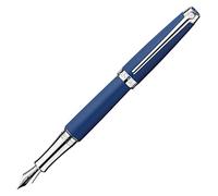 Caran d'Ache LÉMAN 4799.459 - Penna stilografica in oro 18 carati, pennino B, lunghezza: 14,1 cm, colore: Blu notte opaco