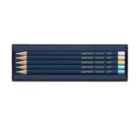 Caran d'Ache Léman Cosmic Blue Metallic CC1284.024 - Set di 10 matite colorate con cartone premium