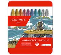 Caran D'Ache Metallico Neocolor Ho 10 Cera Pastelli - Idrorepellente, Assortito