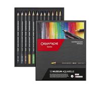 Caran D'ache Museum - Matite morbide per acquerello, confezione da 12, colori assortiti