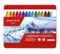 Caran d'Ache - NEOCOLOR II - Assortimento 15 Pastelli a cera acquerellabili - 750.0315