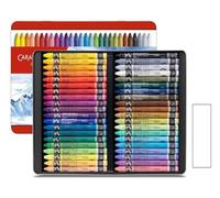 Caran d'Ache Neocolor II, pastelli a cera acquerellabili, pastelli alla cera acquerellabili, confezione da 40 e 1 cartoline EMI Craft
