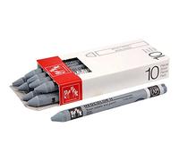 Caran d'Ache Neocoloror II 005 grigio/grigio (7500.005) / Pastelle 10 pezzi (1 confezione) / in cera colorabile ad acqua/per carta, cartone, vetro, legno, pelle, pietra