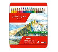 Caran D'Ache Pablo Colore Permanente Matite Barattolo Di 18 Assortiti