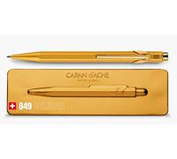 Caran d'Ache, Penna a sfera 849 Popline con custodia, colori fluorescenti metallizzato Gold Bar