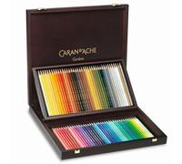 Caran d'Ache - Prismalo - Scatola Regalo in Legno 80 Matite Colorate Acquerellabili 0999.480, multicolore