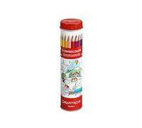 Caran d'Ache Scatola di metallo 18 matite colorate acquerellabili Swisscolor + poster a tema Animali della Svizzera