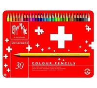 Caran Dache Set Of 30 Swisscolor Water Soluble Artist Sketching Colour Pencil Set In Metal Case Tin 1285_730 by Caran d'Ache