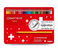 Caran D'Ache Swisscolor 30 Teglia Set Idrosolubile Matite Colorate Swiss Colore